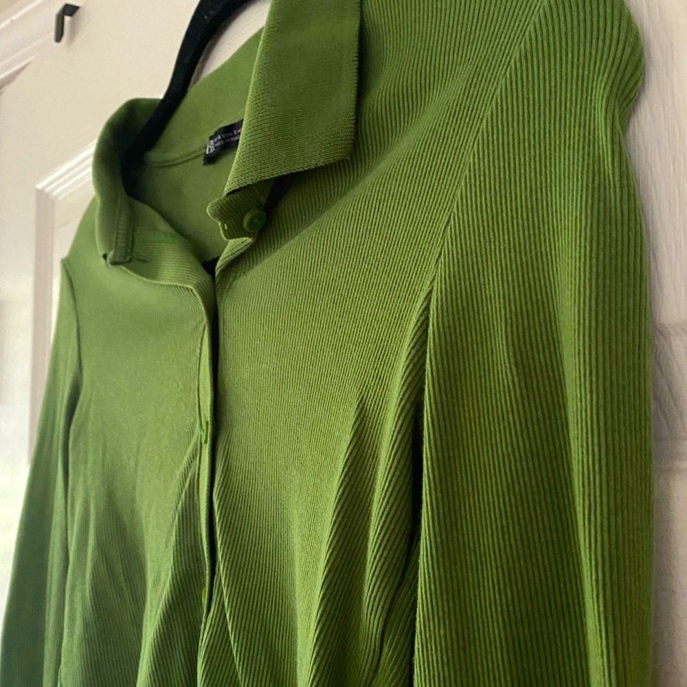 ZARA form-fitting ribbed collar polo - Picture 2 of 6